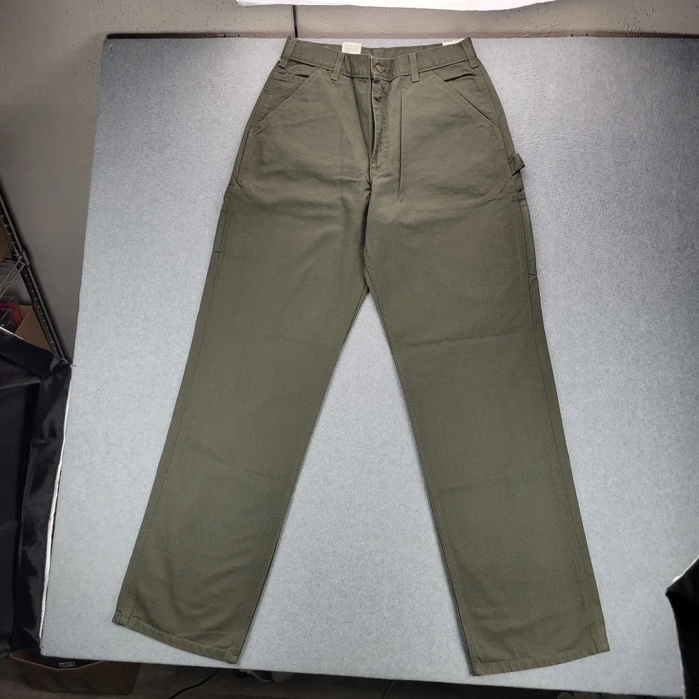 Carhartt B11 MOS Washed Duck Work Dungaree Men 32x34 Moss Green Carpenter Pants‎